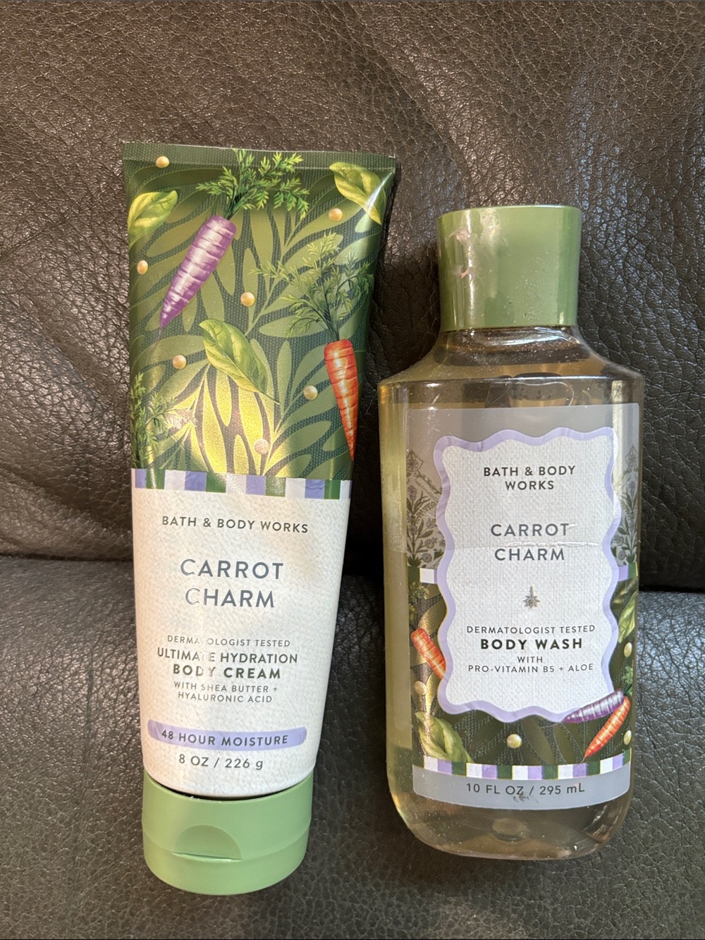 Bath and body works cream and shower gel set in carrot charm